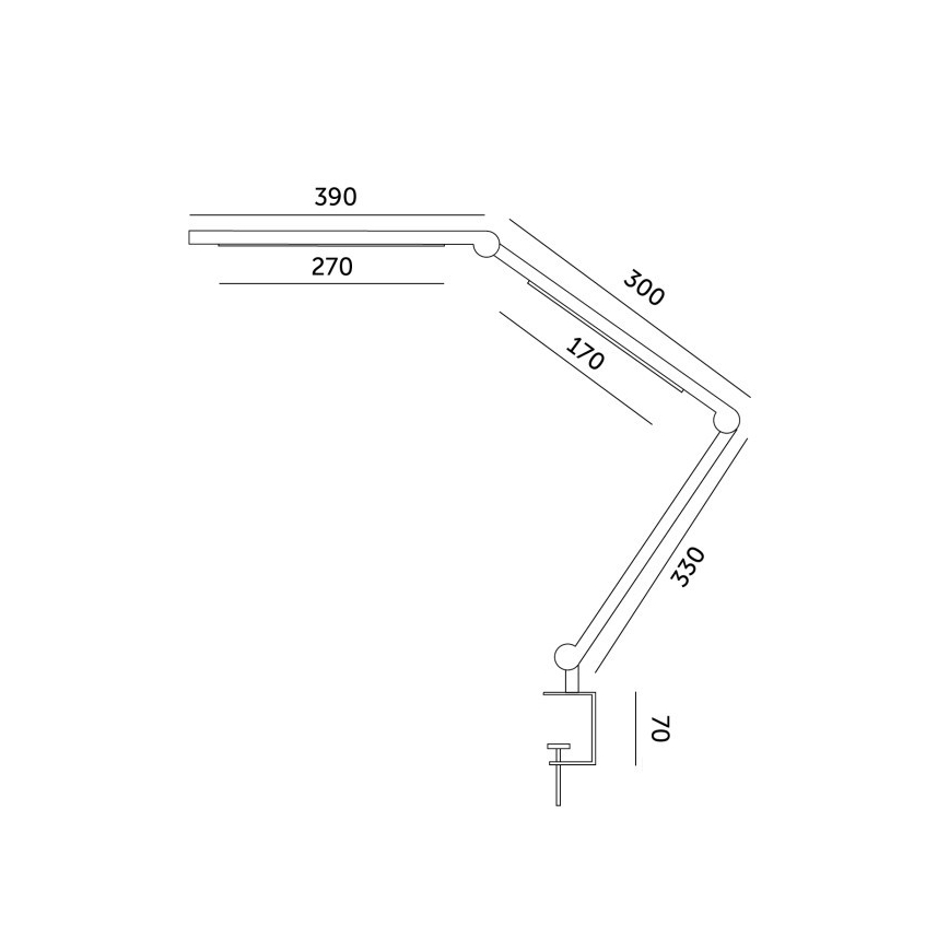 LED Aptumšojama galda lampa TENUIX FOLD LED/20W/230V 3000-6500K melna