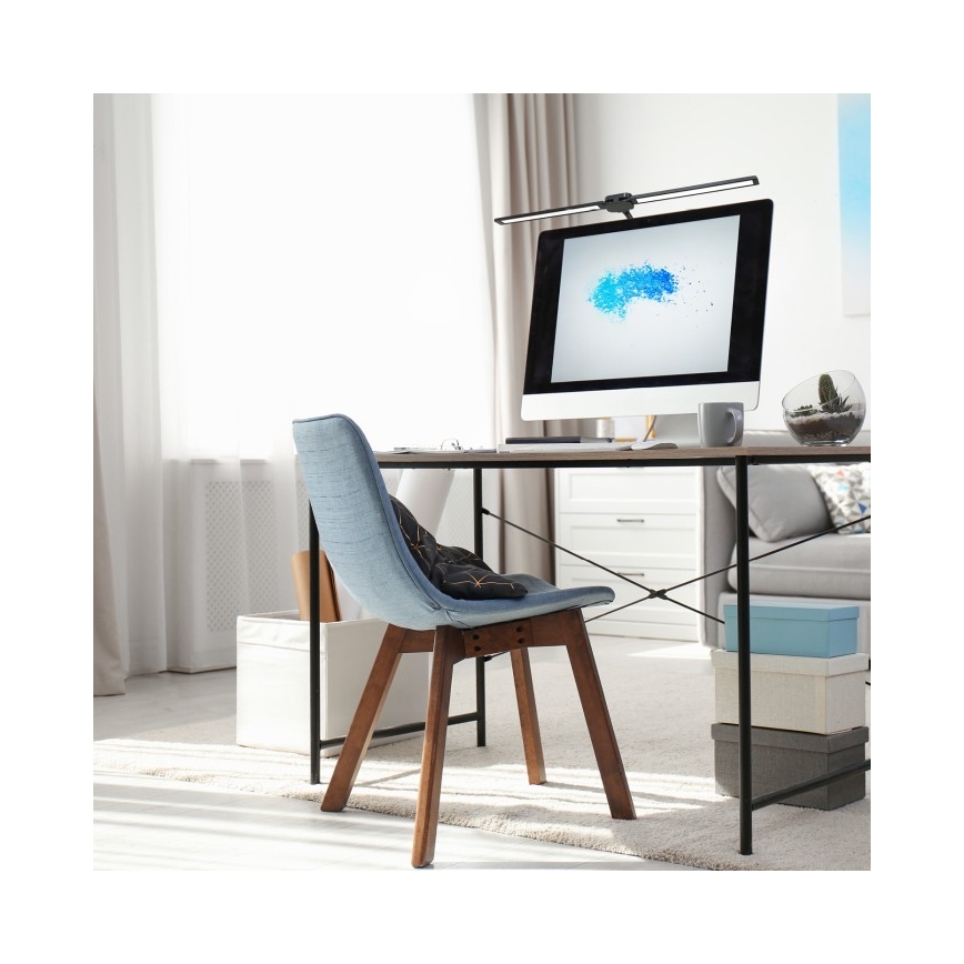 LED aptumšojama galda lampa USB TENUIX DUO LED/14W/5V 3000-6000K melna