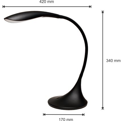 LED Aptumšojama galda lampa VELA LED/6,5W/230V melna
