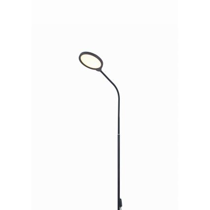 LED Aptumšojama grīdas stāvlampa 2in1 LED/10W/230V 3000-4500-6500K melna