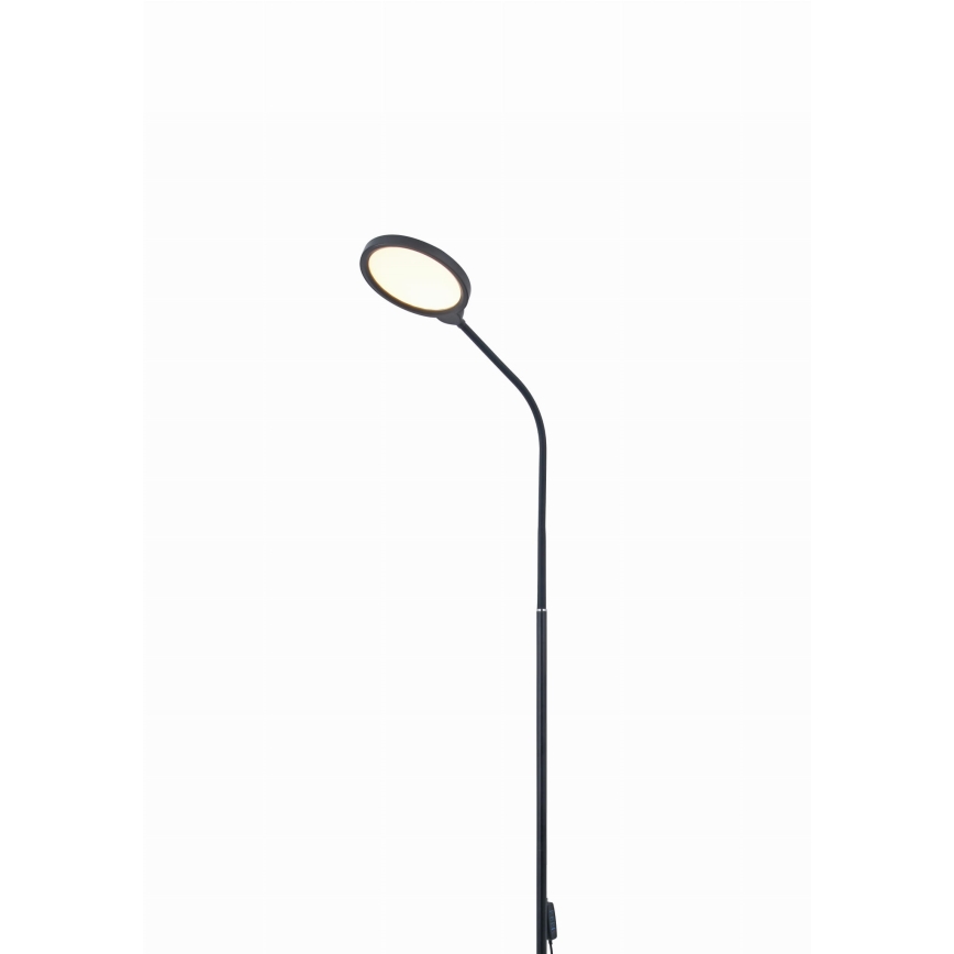 LED Aptumšojama grīdas stāvlampa 2in1 LED/10W/230V 3000-4500-6500K melna