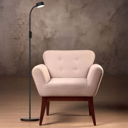 LED Aptumšojama skārienvadāma grīdas stāvlampa BRUNO LED/3W/230V 3000/4000/6500K melna