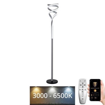 LED Aptumšojama grīdas stāvlampa LED/50W/230V 3000-6500K pelēka + tālvadības pults