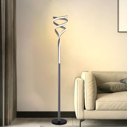 LED Aptumšojama grīdas stāvlampa LED/50W/230V 3000-6500K pelēka + tālvadības pults