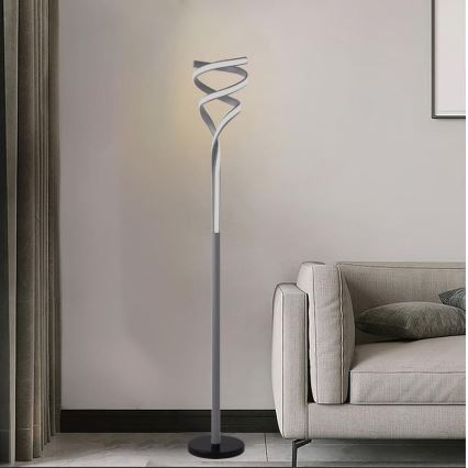 LED Aptumšojama grīdas stāvlampa LED/50W/230V 3000-6500K pelēka + tālvadības pults