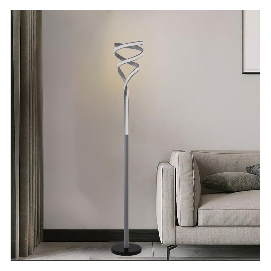 LED Aptumšojama grīdas stāvlampa LED/50W/230V 3000-6500K pelēka + tālvadības pults