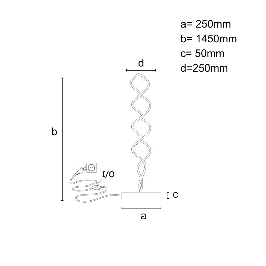 LED Aptumšojama grīdas stāvlampa LED/90W/230V 3000-6500K + tālvadības pults