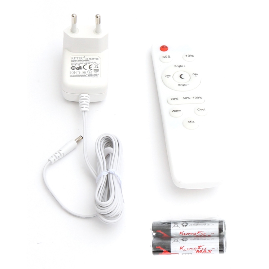 LED Aptumšojama grīdas stāvlampa LED/9W/230V 3000-6500K balta + tālvadības pults