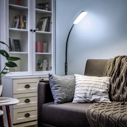 LED Aptumšojama grīdas stāvlampa TEILO LED/10W/230V 3000/4000/6500K melna + tālvadības pults