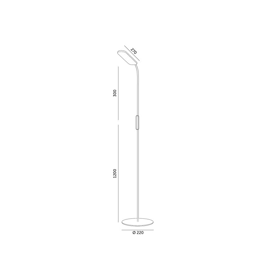 LED Aptumšojama grīdas stāvlampa TEILO LED/10W/230V 3000/4000/6500K melna + tālvadības pults