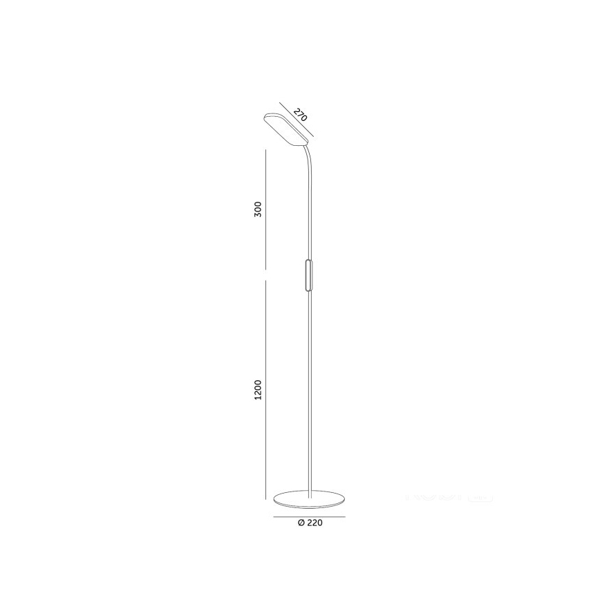 LED Aptumšojama grīdas stāvlampa TEILO LED/10W/230V 3000/4000/6500K melna + tālvadības pults