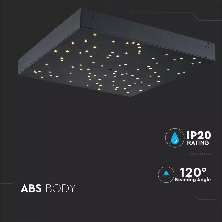 LED Aptumšojama griestu lampa 1xLED/8W/230V 30x30 cm + tālvadības pults