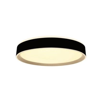 LED Aptumšojama griestu lampa ar balss vadību OPAL LED/48W/230V 2700-6500K melna + tālvadības pults