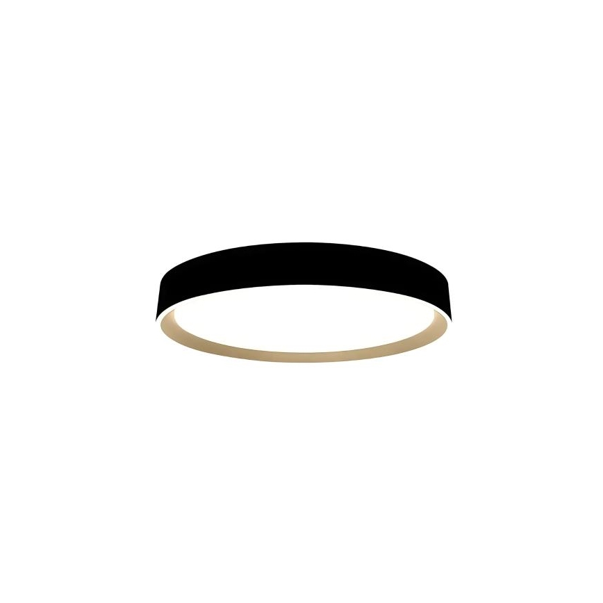 LED Aptumšojama griestu lampa ar balss vadību OPAL LED/48W/230V 2700-6500K melna + tālvadības pults
