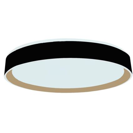 LED Aptumšojama griestu lampa ar balss vadību OPAL LED/48W/230V 2700-6500K melna + tālvadības pults