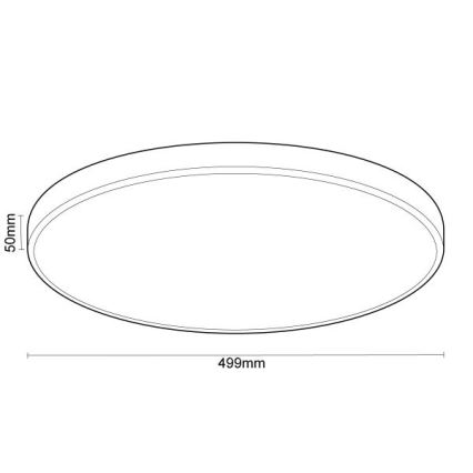 LED Aptumšojama griestu lampa ar balss vadību OPAL LED/48W/230V 2700-6500K melna + tālvadības pults