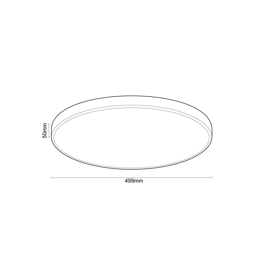 LED Aptumšojama griestu lampa ar balss vadību OPAL LED/48W/230V 2700-6500K melna + tālvadības pults