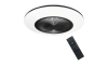 LED Aptumšojama griestu lampa ar ventilatoru ARIA LED/38W/230V melna/balta + tālvadības pults