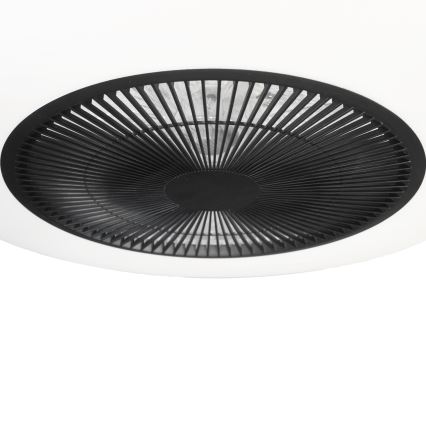 LED Aptumšojama griestu lampa ar ventilatoru ARIA LED/38W/230V melna/balta + tālvadības pults