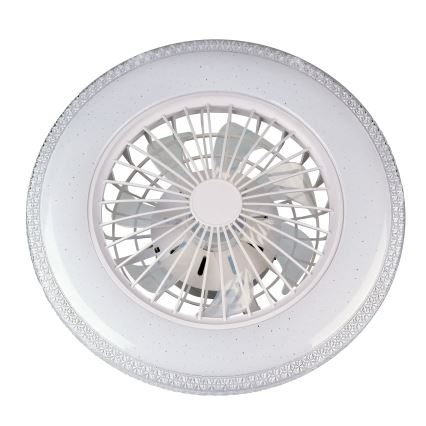 LED ar regulējamu spilgtumu griestu gaismeklis ar ventilatoru EGYPT LED/48W/230V 3000-6500K balts + tālvadība