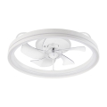 LED Aptumšojama griestu lampa ar ventilatoru FARGO LED/37W/230V balta + tālvadības pults