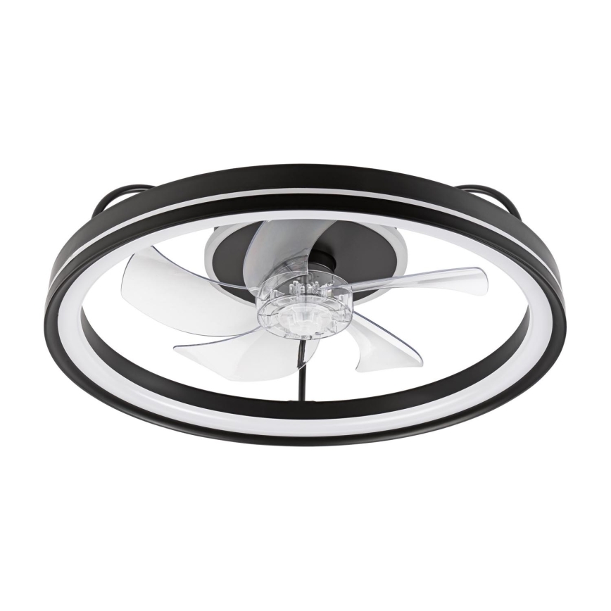 LED Aptumšojama griestu lampa ar ventilatoru FARGO LED/37W/230V melna + tālvadības pults