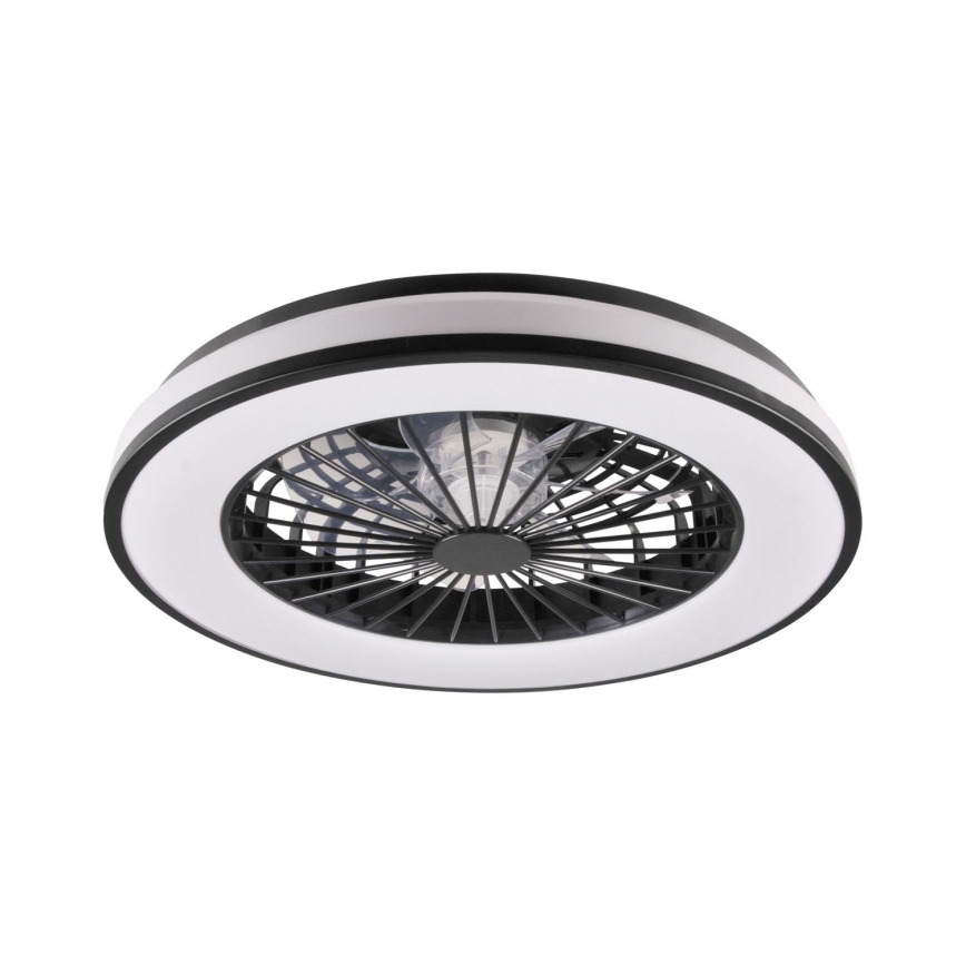 LED Aptumšojama griestu lampa ar ventilatoru LED/48W/230V 3000-6500K melna + tālvadības pults