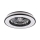 LED Aptumšojama griestu lampa ar ventilatoru LED/48W/230V 3000-6500K melna + tālvadības pults