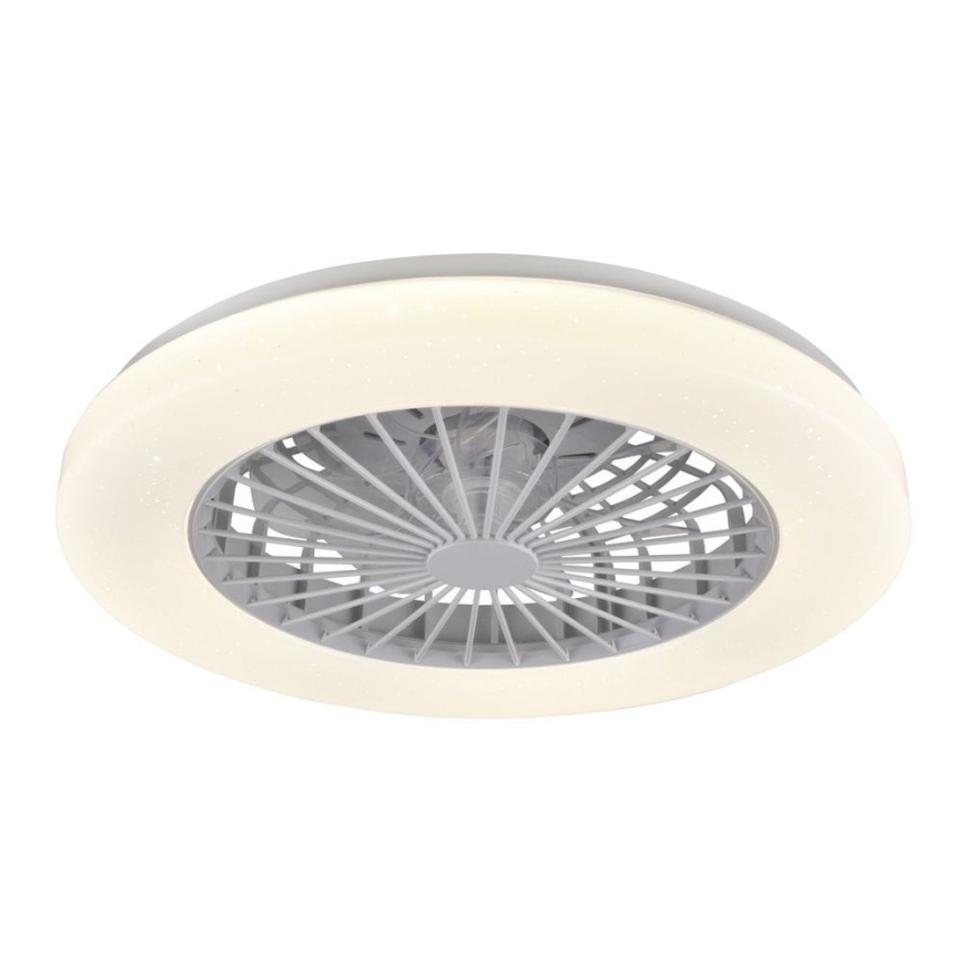 LED Aptumšojama griestu lampa ar ventilatoru LIBYA LED/48W/230V 3000-6500K balta + tālvadības pults