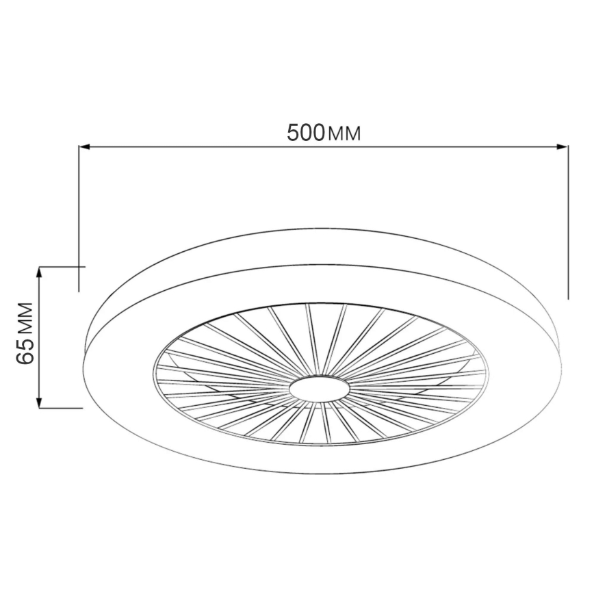 LED Aptumšojama griestu lampa ar ventilatoru LIBYA LED/48W/230V 3000-6500K balta + tālvadības pults