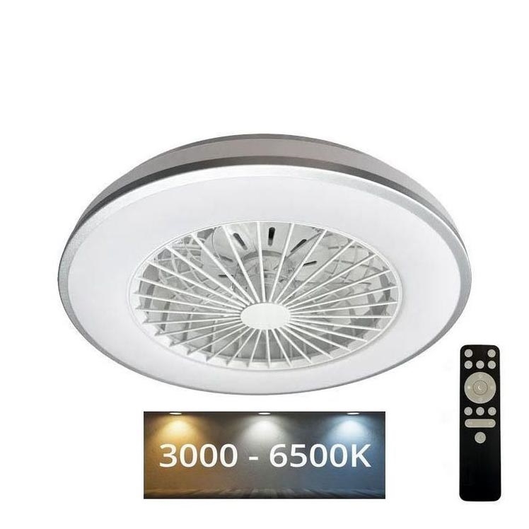 LED Aptumšojama griestu lampa ar ventilatoru OPAL LED/48W/230V 3000-6500K + tālvadības pults