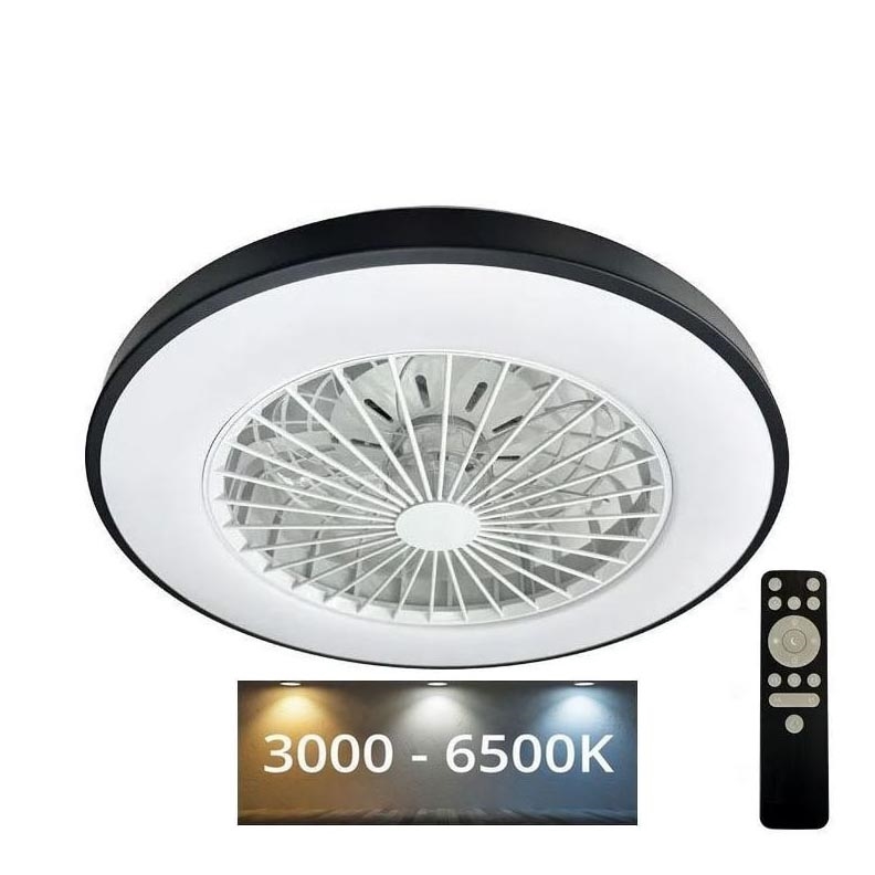 LED Aptumšojama griestu lampa ar ventilatoru OPAL LED/48W/230V 3000-6500K + tālvadības pults