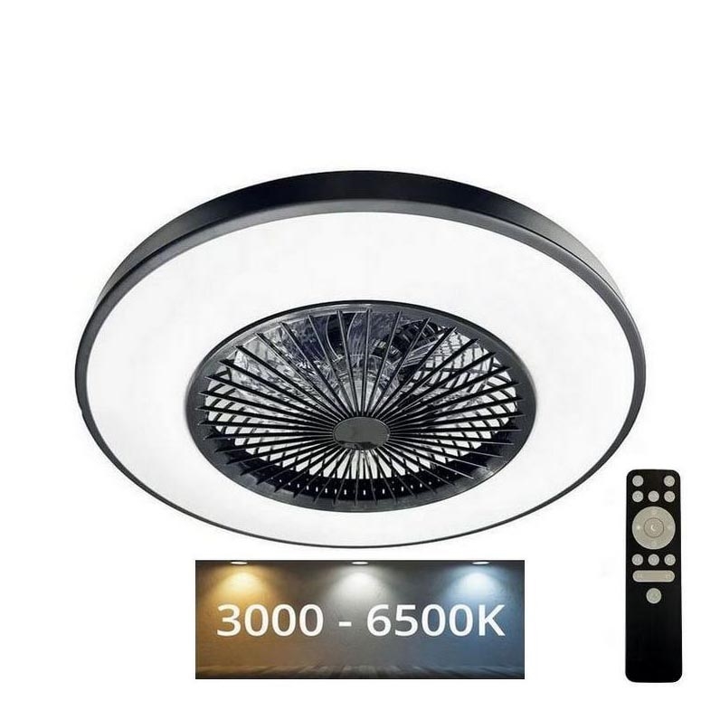 LED Aptumšojama griestu lampa ar ventilatoru OPAL LED/72W/230V 3000-6500 + tālvadības pults