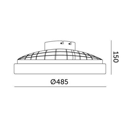 LED regulējama griestu lampa ar ventilatoru VENTELUX LED/48W/230V 3000/4000/6500K Ø 48,5 cm melna + tālvadības pults
