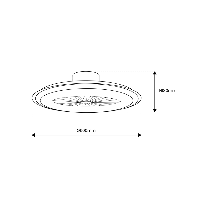 LED Aptumšojama griestu lampa ar ventilatoru ZONDA LED/48W/230V 3000-6000K balta + tālvadības pults