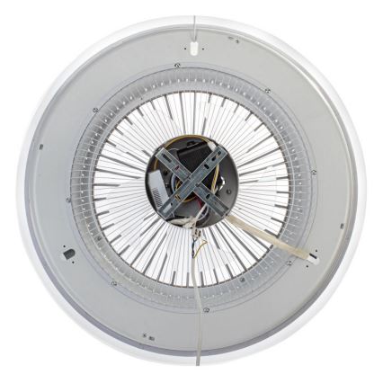 LED Aptumšojama griestu lampa ar ventilatoru ZONDA LED/48W/230V 3000-6000K sudraba + tālvadības pults