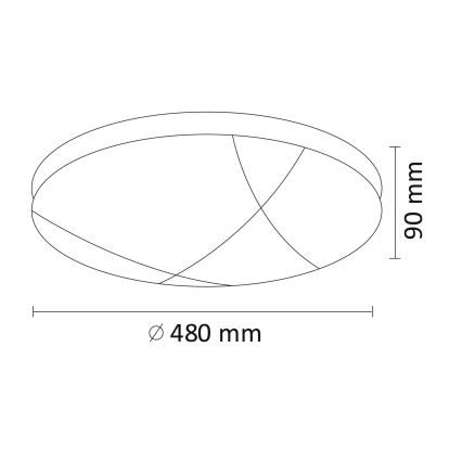 LED Aptumšojama griestu lampa ATLAS LED/72W/230V 3000-6500K + tālvadības pults