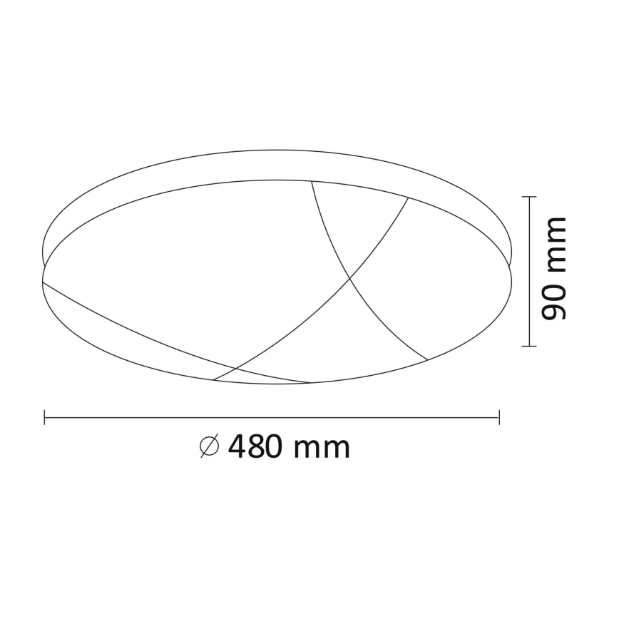 LED Aptumšojama griestu lampa ATLAS LED/72W/230V 3000-6500K + tālvadības pults