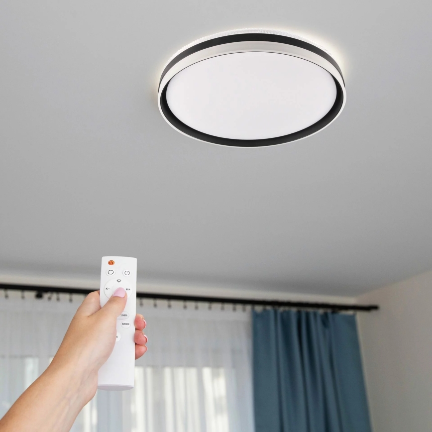 LED Aptumšojama vannas istabas griestu lampa BARBARA LED/72W/230V d. 48,5 cm 3000-6000K IP44 + tālvadības pults