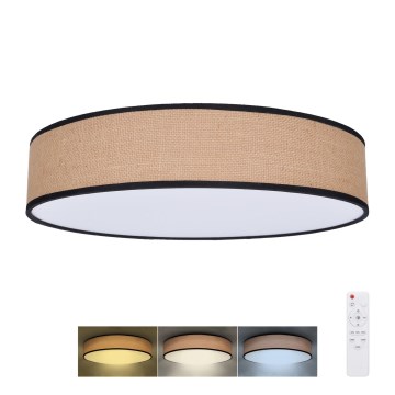 LED Aptumšojama griestu lampa BROWNIE LED/48W/230V 3000-6500K brūna d. 40 cm + tālvadības pults