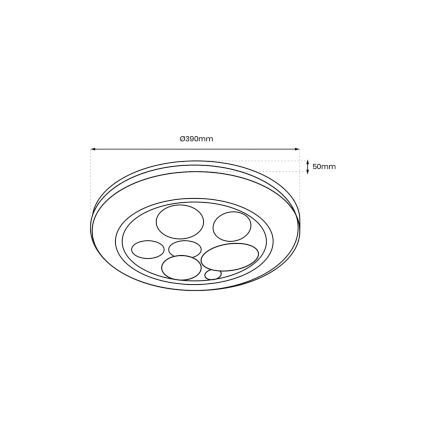 LED Aptumšojama griestu lampa BUBBLES LED/30W/230V 3000-6000K + tālvadības pults