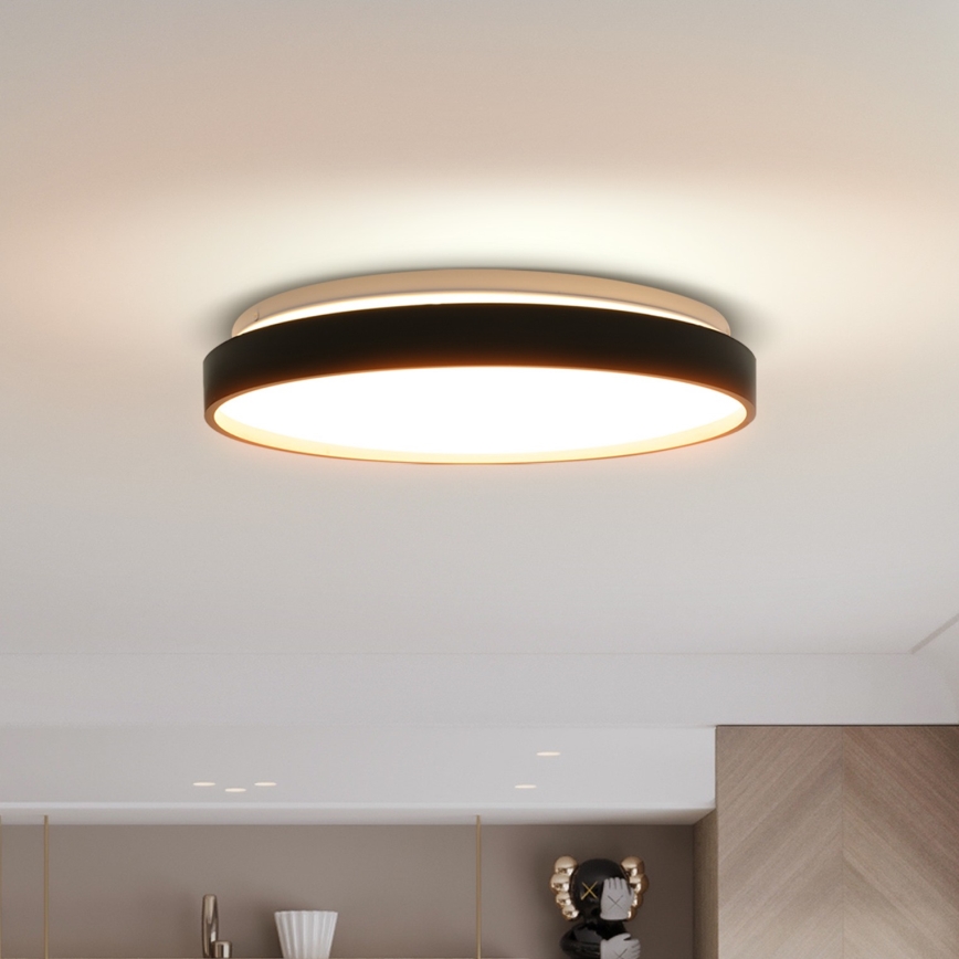 LED Aptumšojama griestu lampa CALA LED/48W/230V 3000-6500K melna/zelta + tālvadības pults