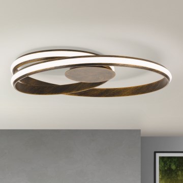 LED Aptumšojama griestu lampa CIRCUS LED/30W/230V brūna/patina