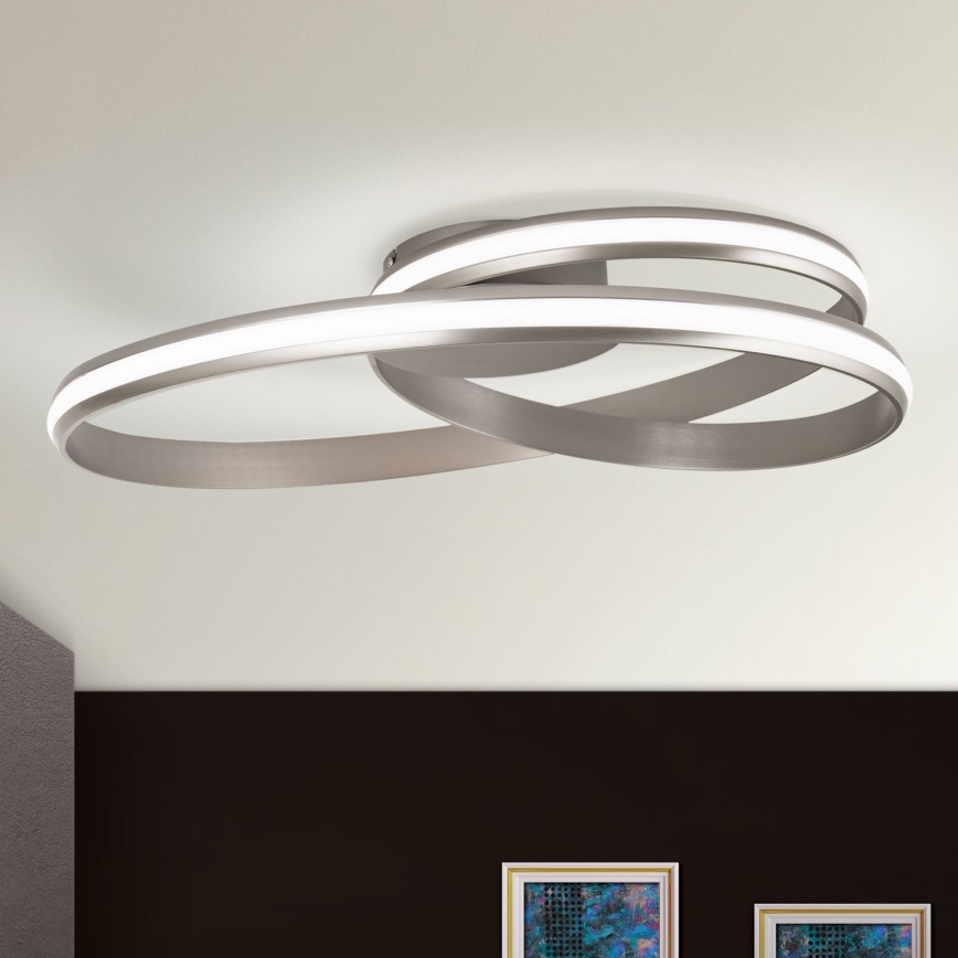 LED Aptumšojama griestu lampa CIRCUS LED/30W/230V sudraba