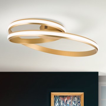 LED Aptumšojama griestu lampa CIRCUS LED/30W/230V zelta
