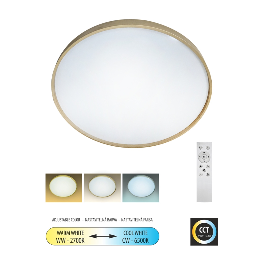 LED Aptumšojama griestu lampa DRINA LED/36W/230V 2700-6500K d. 50 cm + tālvadības pults