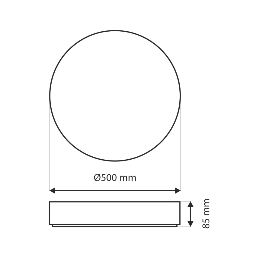 LED Aptumšojama griestu lampa EBRO LED/36W/230V 2700-6500K d. 50 cm + tālvadības pults