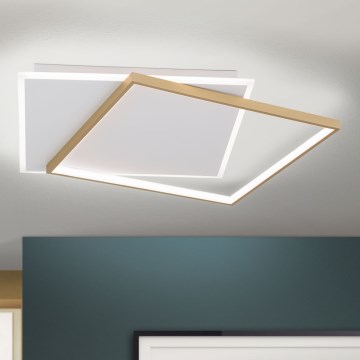 LED Aptumšojama griestu lampa EMANUEL LED/50W/230V balta/zelta