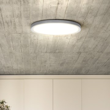 LED Aptumšojama griestu lampa ESTELA LED/36W/230V d. 30 cm balta + tālvadības pults