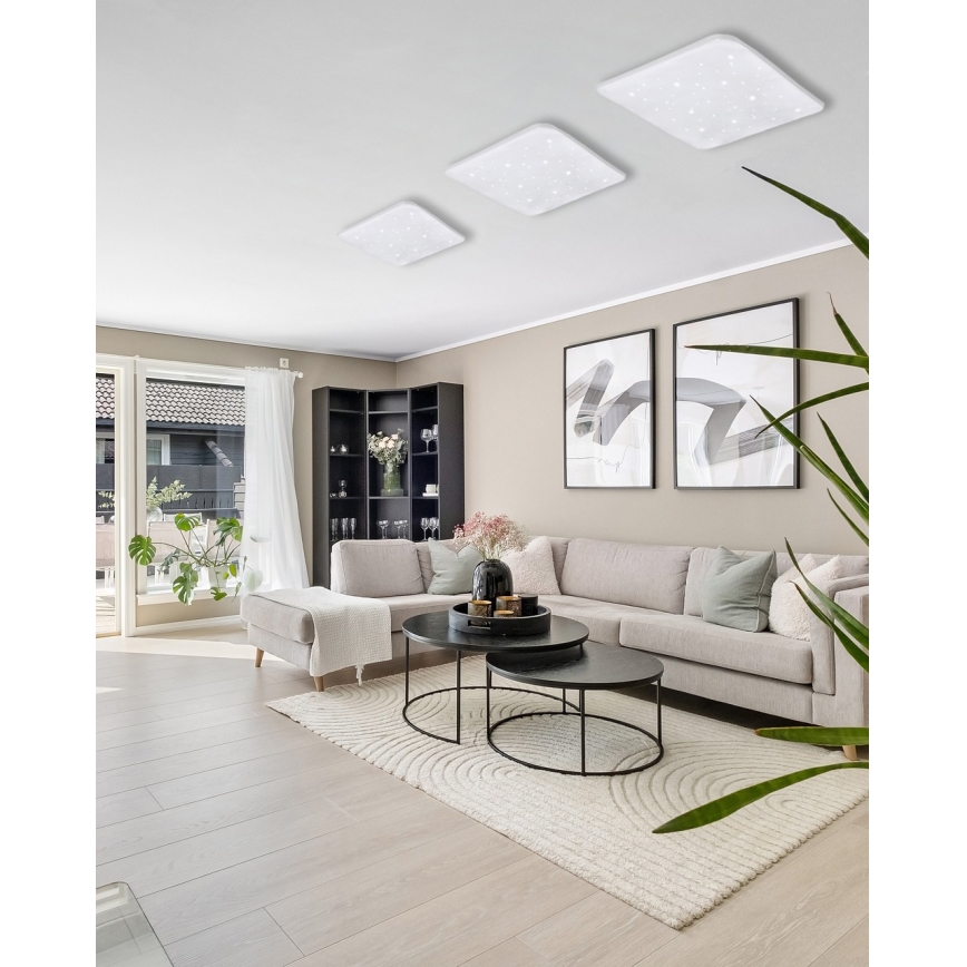 LED Aptumšojama griestu lampa FLORA LED/36W/230V 2700-6500K 43x43 cm + tālvadības pults